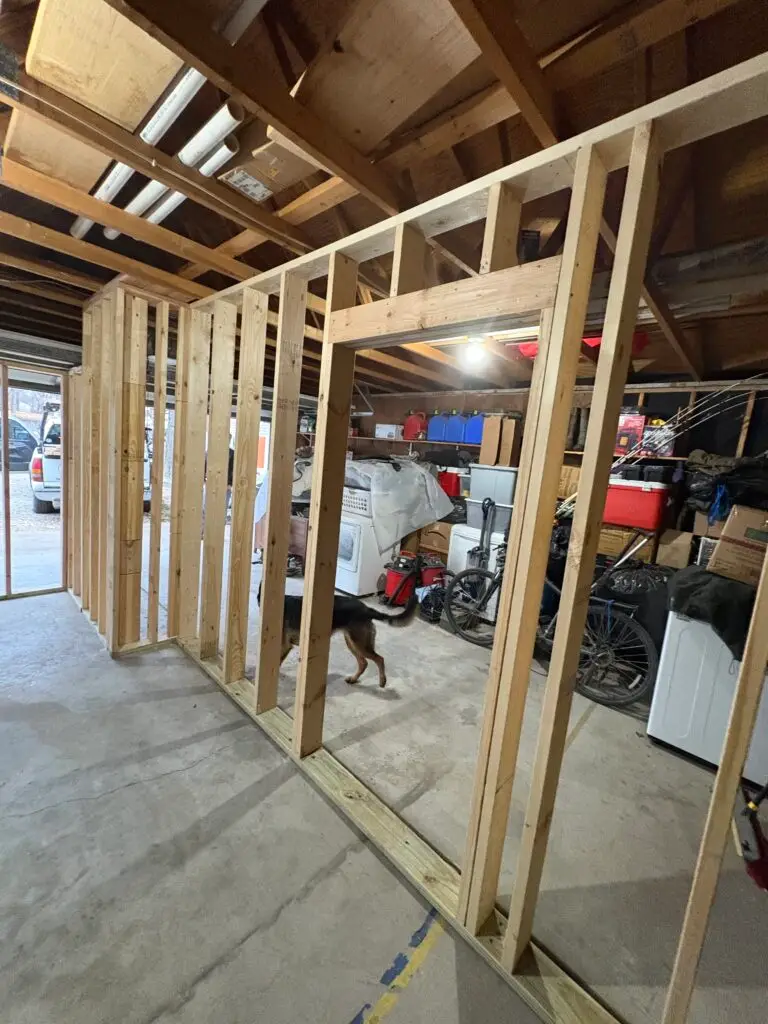 Garage Room Framing in Manhattan
